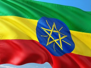 The national flag of Ethiopia
