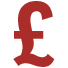 Red GBP symbol
